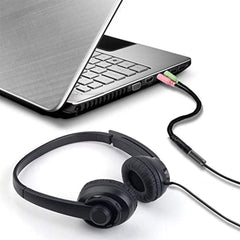 17cm 3.5mm Jack Microphone + Earphone Cable, Compatible with Phones, Tablets, Headphones, MP3 Player, Car/Home Stereo & More