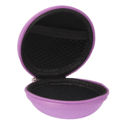Grid Style Portable Carrying Bag Box for Headphone / Earphone, Purple, Deep Green, Dark Blue