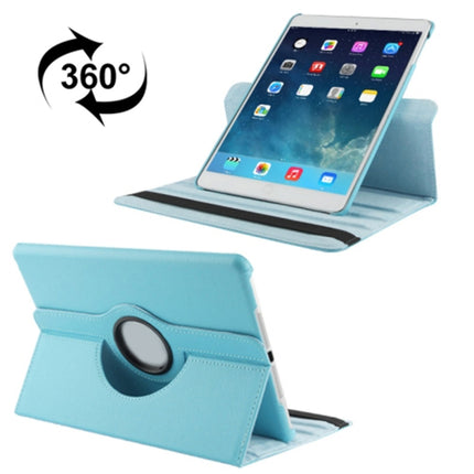 Funda de cuero con textura de lichi y rotación de 360 ​​grados para tableta con soporte para iPad Air, Air 2, iPad 9.7 2017 y iPad 9.7 2018