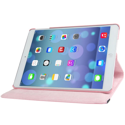 Funda de cuero con textura de lichi y rotación de 360 ​​grados para tableta con soporte para iPad Air, Air 2, iPad 9.7 2017 y iPad 9.7 2018