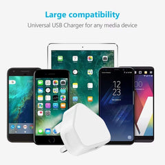 5V / 1A (UK Plug) USB Charger Adapter For  iPhone, Galaxy, Huawei, Xiaomi, LG, HTC and Other Smart Phones, Rechargeable Devices