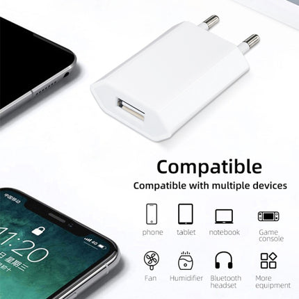 Hochwertiger 5V/1A USB-Ladeadapter mit EU-Stecker für iPhone, Galaxy, Huawei, Xiaomi, LG, HTC und andere Smartphones sowie wiederaufladbare Geräte