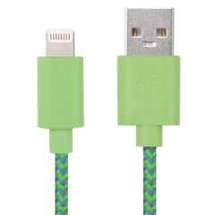 1m Nylon Netting Style USB 8 Pin Data Transfer Charging Cable for iPhone, iPad