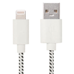 1m Nylon Netting Style USB 8 Pin Data Transfer Charging Cable for iPhone, iPad