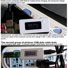 KCX-017 Mini comprobador de capacidad de energía móvil, voltaje USB - KCX-017 Blanco