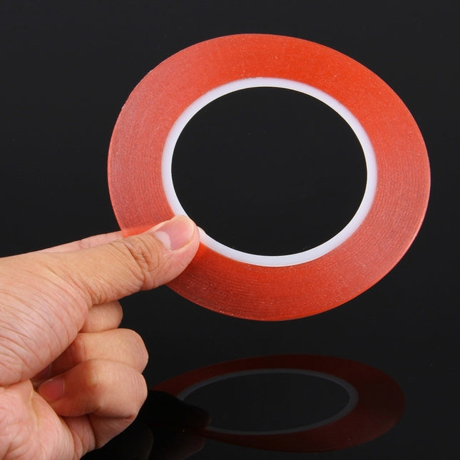 1mm Width Double Sided Adhesive Sticker Tape for iPhone / Samsung / HTC Mobile Phone Touch Panel Repair, Length: 25m, Width: 1mm(Red)