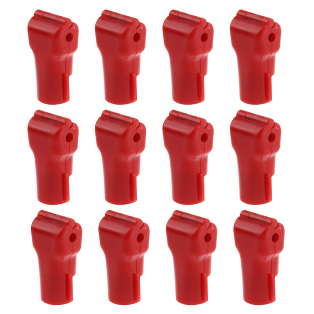 12 PCS Red ABS Display Hook / Security Lock Hook, 5.0mm Lock Hook Red, 6.0mm Lock Hook Red