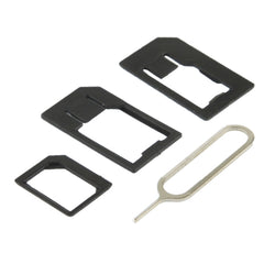 Dual Nano Sim Cutter for iPhone / Samsung / Huawei / Xiaomi  (With Nano SIM to Micro SIM Card Adapter + Nano SIM to Standard SIM Card Adapter + Micro SIM to Standard SIM Card Adapter + Sim Card Tray Holder Eject Pin Key Tool), Dual Nano Sim Cutter