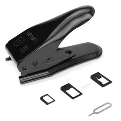 Dual Nano Sim Cutter for iPhone / Samsung / Huawei / Xiaomi  (With Nano SIM to Micro SIM Card Adapter + Nano SIM to Standard SIM Card Adapter + Micro SIM to Standard SIM Card Adapter + Sim Card Tray Holder Eject Pin Key Tool), Dual Nano Sim Cutter