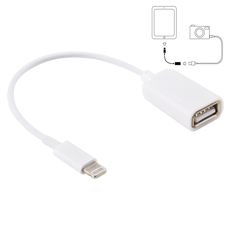 USB Female to 8pin Male OTG Adapter Cable, Support iOS 10.2 and Below, Length: 18cm