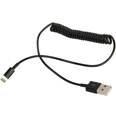 Cable USB en espiral para sincronización de datos y carga para iPhone y iPad