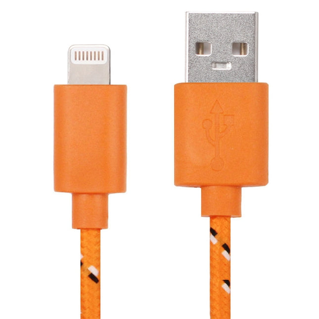 Cable de carga y transferencia de datos USB de estilo red de nailon de 3 m para iPhone y iPad