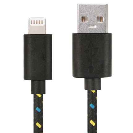 2 m langes USB-Datenübertragungs-Ladekabel aus Nylon für iPhone, iPad