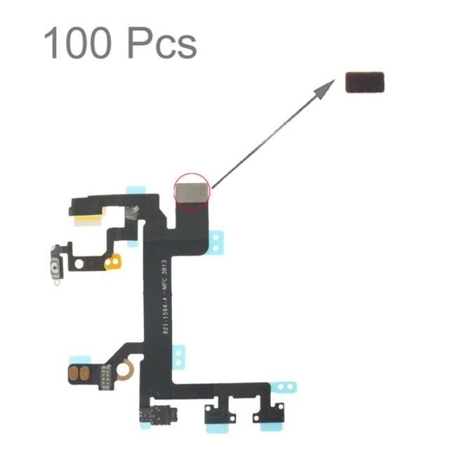 100 PCS Sponge Foam Pad for iPhone 5S Power Button Flex Cable, For 5S Power Flex Cable