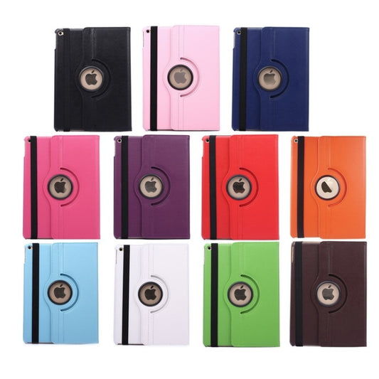 360 Degree Rotation Litchi Texture Flip Leather Case with 2 Gears Holder for iPad Air 2, For iPad Air 2