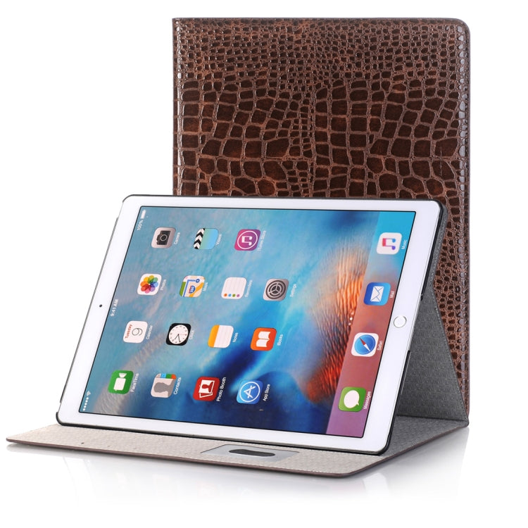 Funda de piel con tapa horizontal con textura de cocodrilo, ranuras para tarjetas y billetera para iPad Air 2