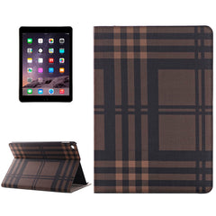 Plaid Texture Leather Case with Holder & Card Slots & Money Pocket for iPad Air 2