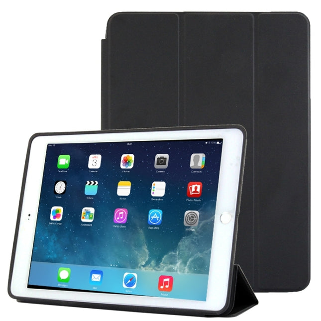 Funda de cuero inteligente con triple pliegue y tratamiento natural con función de reposo/activación y soporte para iPad Air 2