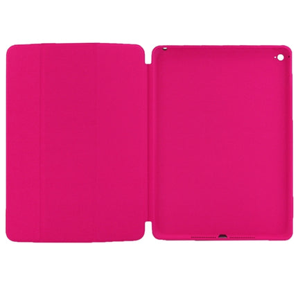 3-fold Naturally Treated Smart Leather Case with Sleep / Wake-up Function & Holder for iPad Air 2
