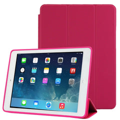 3-fold Naturally Treated Smart Leather Case with Sleep / Wake-up Function & Holder for iPad Air 2