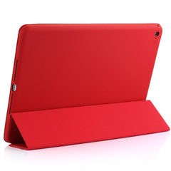 3-fold Naturally Treated Smart Leather Case with Sleep / Wake-up Function & Holder for iPad Air 2