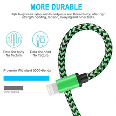 2A Woven Style USB to 8 Pin Sync Data / Charging Cable, Cable Length: 1m