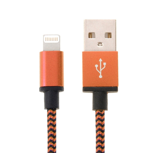 2A Woven Style USB to 8 Pin Sync Data / Charging Cable, Cable Length: 1m