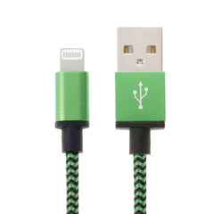 2A Woven Style USB to 8 Pin Sync Data / Charging Cable, Cable Length: 1m