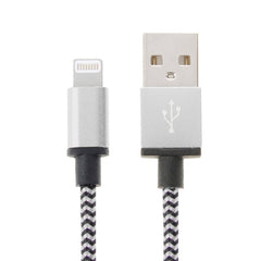 2A Woven Style USB to 8 Pin Sync Data / Charging Cable, Cable Length: 1m