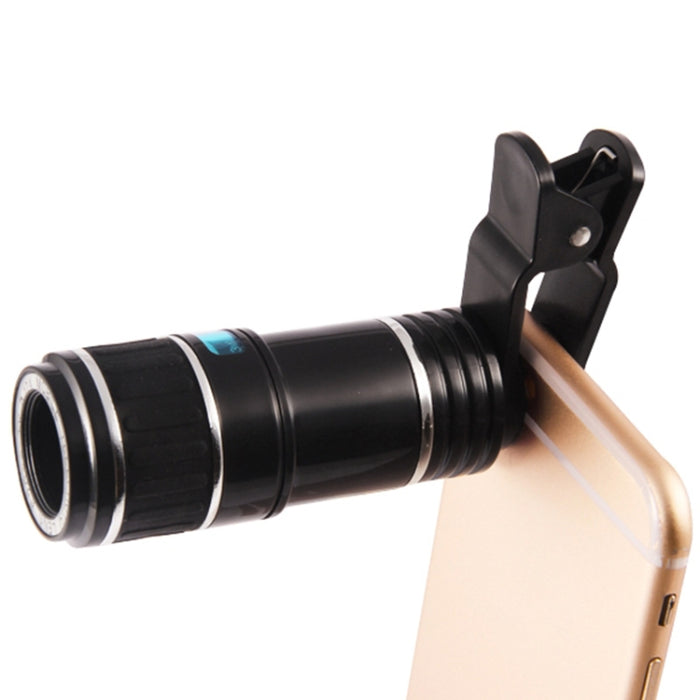 Universelles optisches 12-fach-Zoom-Teleskopobjektiv mit Clip