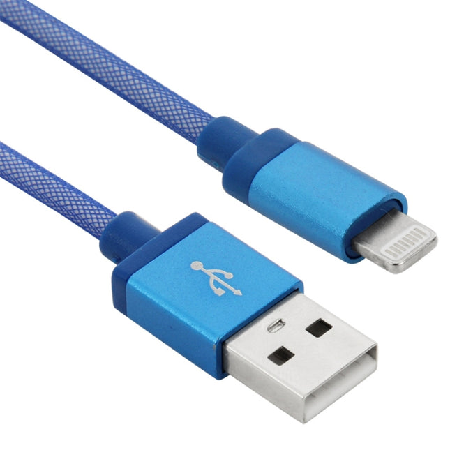 Net Style Metal Head 8 Pin to USB Data / Charger Cable, Cable Length: 1m