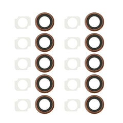 Rear Camera Lens Ring + Flashlight Bracker  for iPhone 6s Plus, 10 Pairs / Set, For iPhone 6s Plus