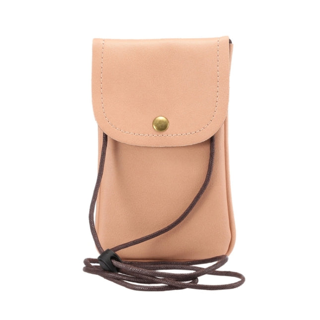 Estuche universal vertical de cuero PU / Estuche de cuero para teléfono con cordón