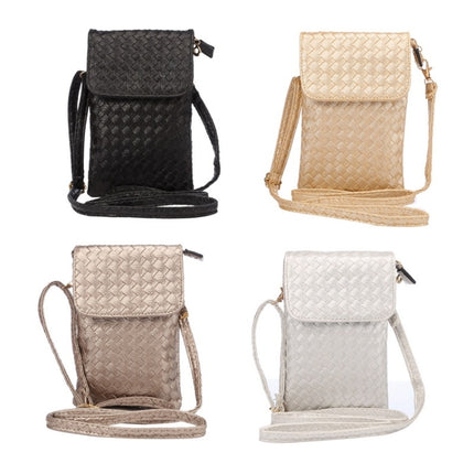 Woven Texture Universal Vertical Style Universal PU Leather Carrying Bag for iPhone 6s Plus / 6 Plus, Galaxy Note 5 & Note 4 & Note 3 / A8 / S6 edge / S6 edge+, Huawei P8 / P7 / Honor 6 Plus