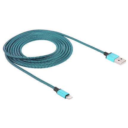 Cable de carga y sincronización de datos USB de 8 pines de estilo tejido de 2 m