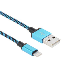 2m Woven Style 8 Pin to USB Sync Data / Charging Cable