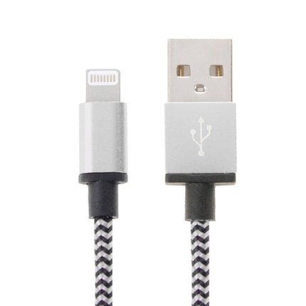 Cable de carga y sincronización de datos USB de 8 pines de estilo tejido de 2 m