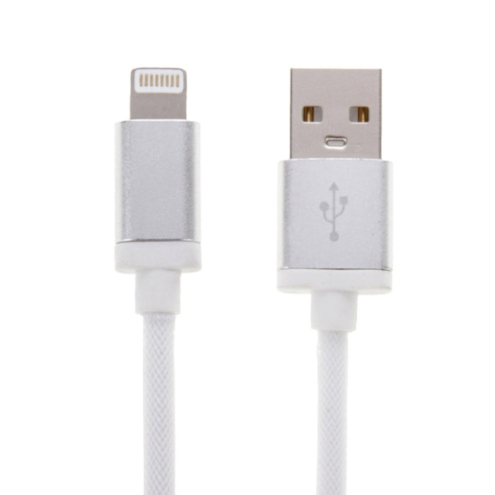 Netz-Metallkopf 8-polig auf USB-Daten-/Ladekabel, Kabellänge: 25 cm