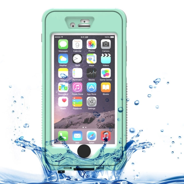 Funda protectora impermeable, a prueba de polvo, a prueba de golpes, a prueba de aplastamiento y noctilucente con soporte para iPhone 6 y 6S