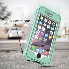 Waterproof Dustproof Shockproof Crushproof Noctilucent Protective Case with Holder for iPhone 6 & 6S