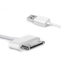 30 Pin Male to USB Male Charging & Data Sync Cable for iPad / 2 / 3, iPhone 4 & 4s, iPod Nano, iPod Touch, Length: 1m