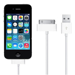 30 Pin Male to USB Male Charging & Data Sync Cable for iPad / 2 / 3, iPhone 4 & 4s, iPod Nano, iPod Touch, Length: 1m