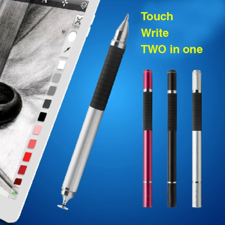 Lápiz táctil 2 en 1 + bolígrafo para iPhone 6 y 6 Plus / 5 y 5S y 5C, iPad Air 2 / iPad mini 1 / 2 / 3 / Nuevo iPad (iPad 3) / iPad y todas las pantallas táctiles capacitivas