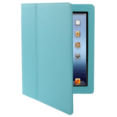 High Quality Litchi Texture Folding Leather with Sleep / Wake-up & Holder Function for iPad 2 / iPad 3 / iPad 4