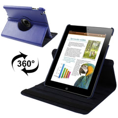 360 Degree Rotatable Leather Case with Sleep / Wake-up Function & Holder for New iPad (iPad 3), Sapphire Blue, For New iPad (iPad 3)