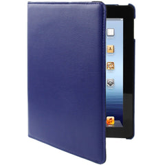 360 Degree Rotatable Leather Case with Sleep / Wake-up Function & Holder for New iPad (iPad 3), Sapphire Blue, For New iPad (iPad 3)