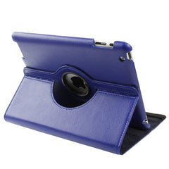 360 Degree Rotatable Leather Case with Sleep / Wake-up Function & Holder for New iPad (iPad 3), Sapphire Blue, For New iPad (iPad 3)