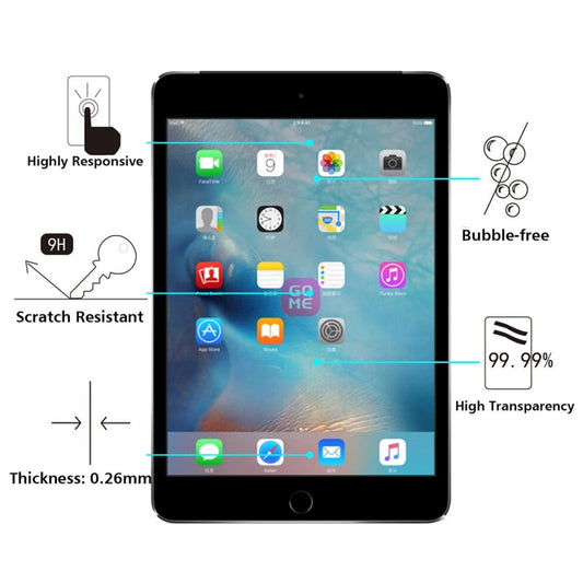 0.3mm 9H+ Surface Hardness 2.5D Tempered Glass Film for iPad 2 / iPad 3 / iPad 4, For iPad 4