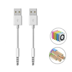 JW-SM1 USB to 3.5mm Jack Data Sync & Charge Cable for iPod shuffle 1st /2nd /3rd /4th /5th /6th Generation, Length: 10cm