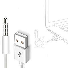 JW-SM1 USB to 3.5mm Jack Data Sync & Charge Cable for iPod shuffle 1st /2nd /3rd /4th /5th /6th Generation, Length: 10cm